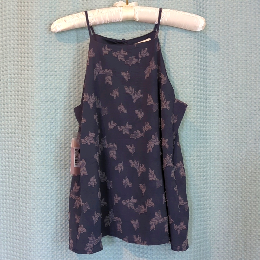 NWT SP blue floral burnout tank